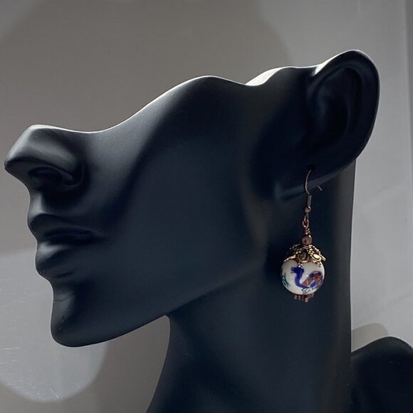 ❤️ Handpainted Ceramic Turtles Earrings - Picture 2 of 15